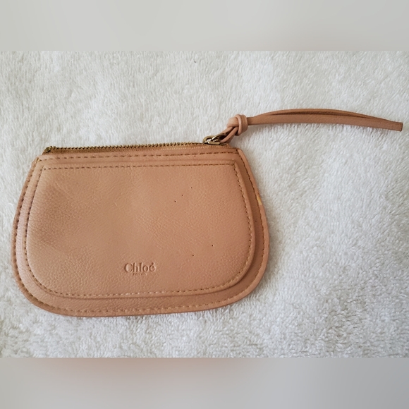 Chloe\' Parfums Blush pink nude beige small Pouch wallet